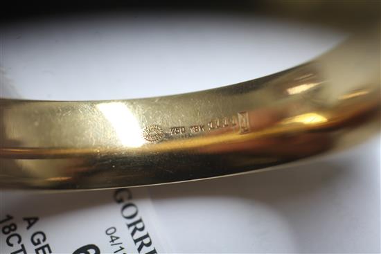 A Georg Jensen 18ct gold bangle, designed by Nanna & Jorgen Ditzel, no.1111, 74 grams.